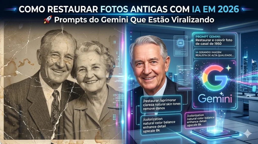 Como Restaurar Fotos Antigas com IA em 2026